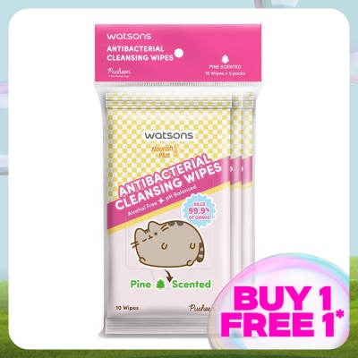 WATSONS Pusheen Antibacterial Cleansing Wipes-Pine 10SX3