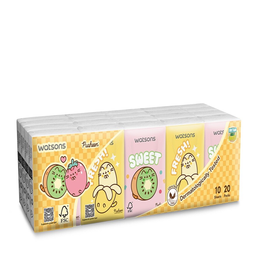 Pusheen the Cat Mini Hankies 3PlyX10SX20 image