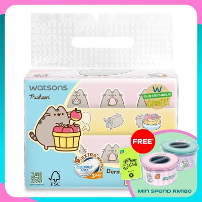 WATSONS Pusheen the Cat Travel Tissues 3PlyX50SX4