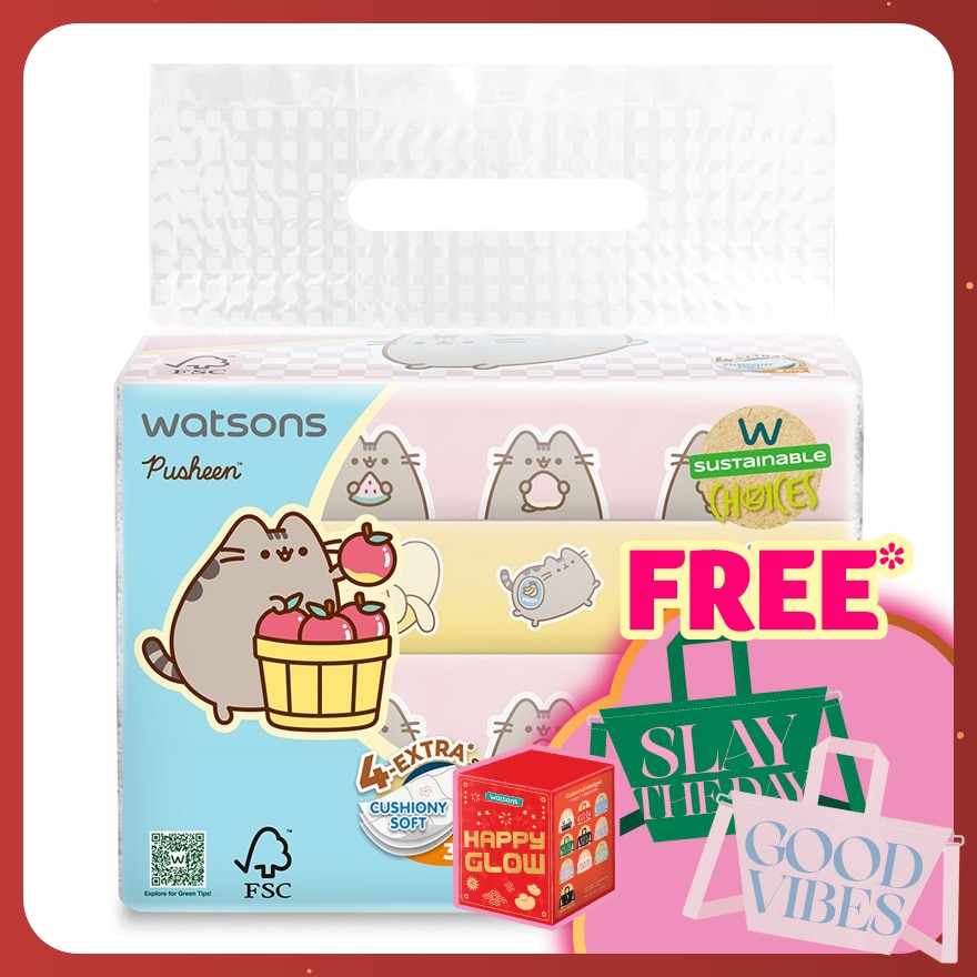 Pusheen the Cat Travel Tissues 3PlyX50SX4