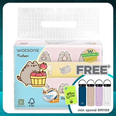 WATSONS Pusheen the Cat Travel Tissues 3PlyX50SX4