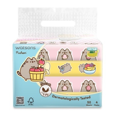 WATSONS Pusheen the Cat Travel Tissues 3PlyX50SX4