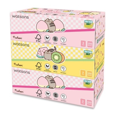 WATSONS Pusheen the Cat Box Tissues 3PlyX100SX3