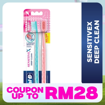 ORAL-B SensitiveX Deep Clean Toothbrush 2s