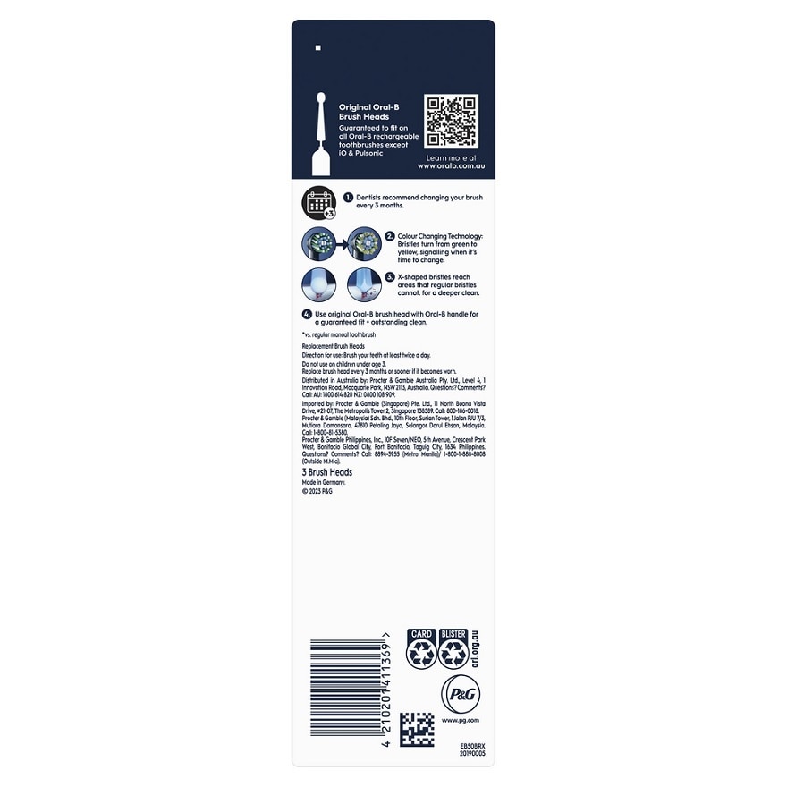Deep Clean Black Brush Heads Refill 3s