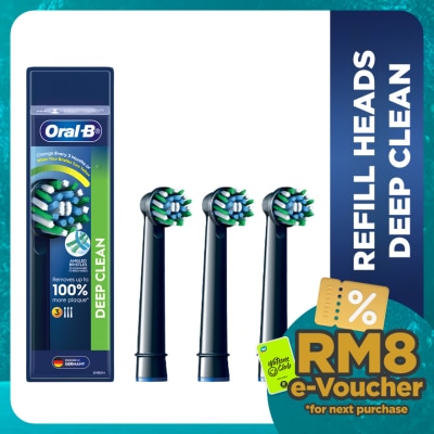 ORAL-B Deep Clean Black Brush Heads Refill 3s