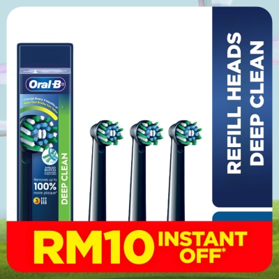 ORAL-B Deep Clean Black Brush Heads Refill 3s