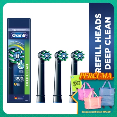 ORAL-B Deep Clean Black Brush Heads Refill 3s