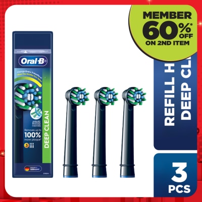 ORAL-B Deep Clean Black Brush Heads Refill 3s