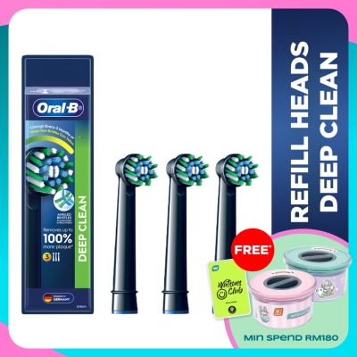 ORAL-B Deep Clean Black Brush Heads Refill 3s