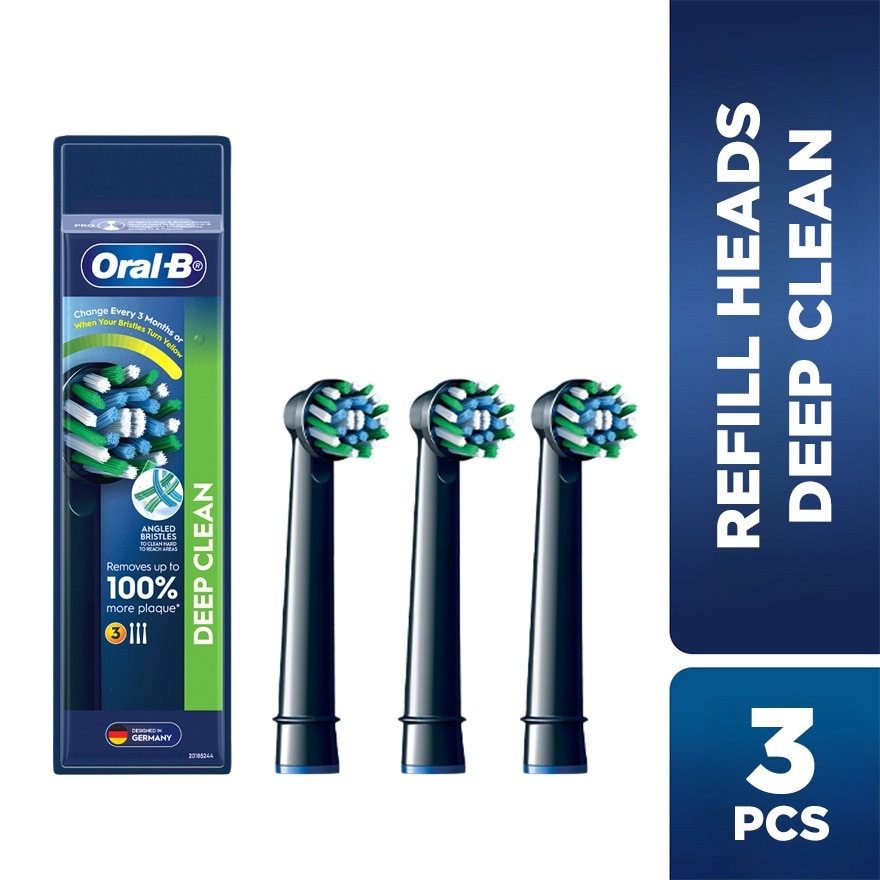 Deep Clean Black Brush Heads Refill 3s