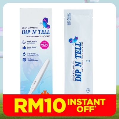DIP N TELL Midstream Pregnancy Test 1pc