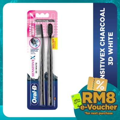 ORAL-B SensitiveX Charcoal Toothbrush 2s