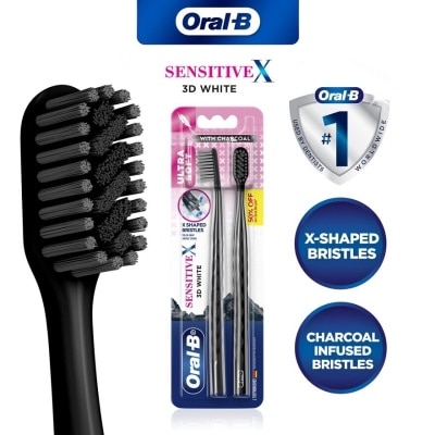 ORAL-B SensitiveX Charcoal Toothbrush 2s