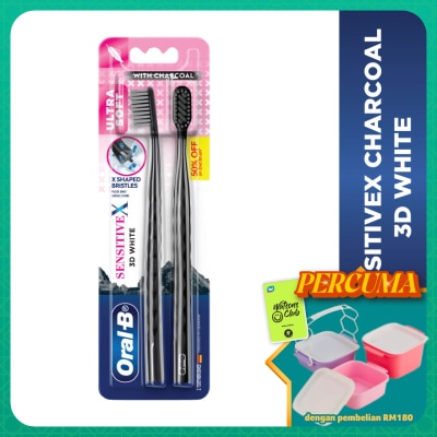 ORAL-B - SensitiveX Charcoal Toothbrush 2s