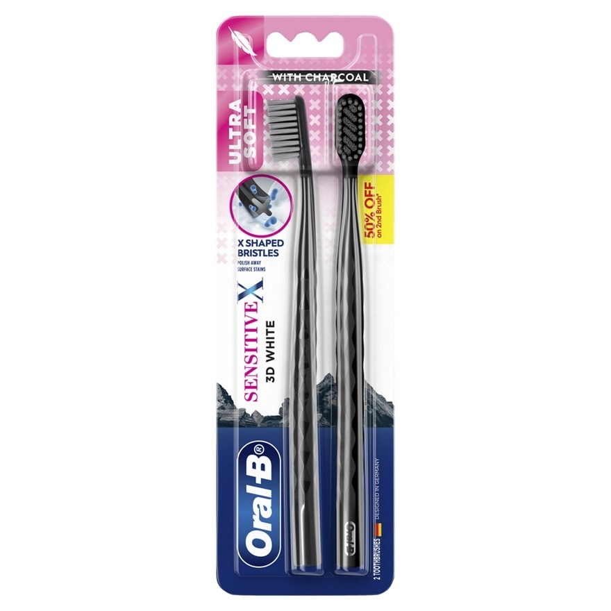 SensitiveX Charcoal Toothbrush 2s