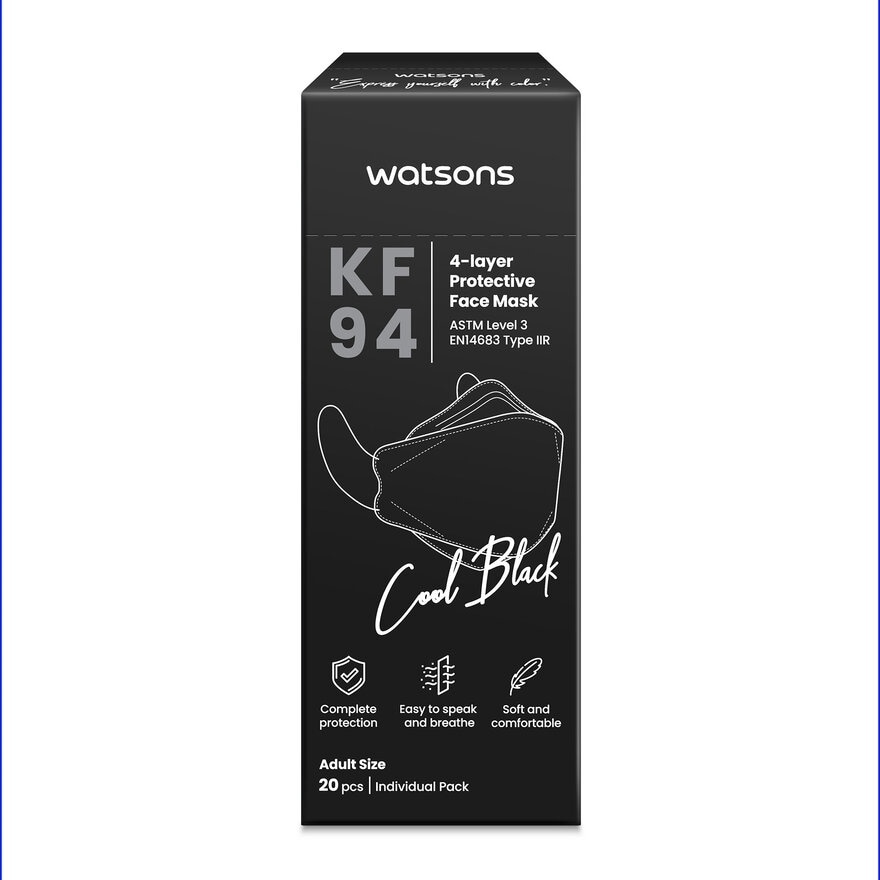 KF94 Protective Mask (Cool Black) 20s image