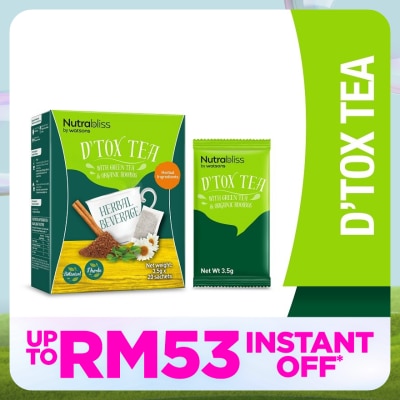 NUTRABLISS BY WATSONS Herbal D'tox Tea 3.5g x 20's