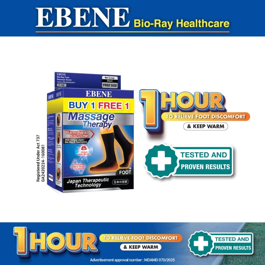 Bio Ray Men Sock Black Long 2s