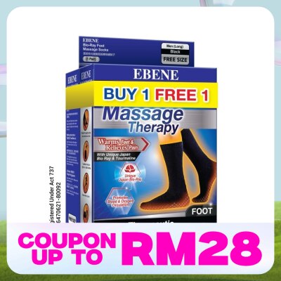 EBENE Bio Ray Men Sock Black Long 2s