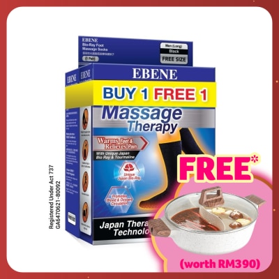 EBENE Bio Ray Men Sock Black Long 2s