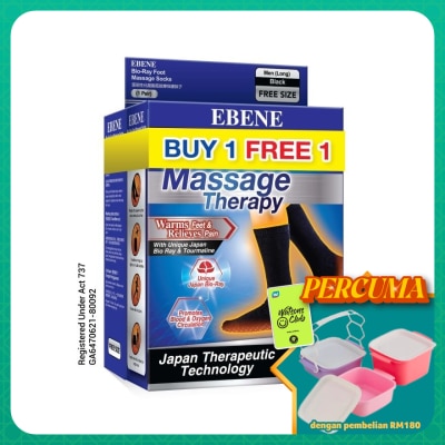 EBENE - Bio Ray Men Sock Black Long 2s