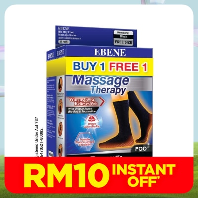 EBENE Bio Ray Men Sock Black Long 2s