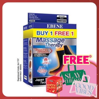 EBENE Bio Ray Men Sock Black Long 2s