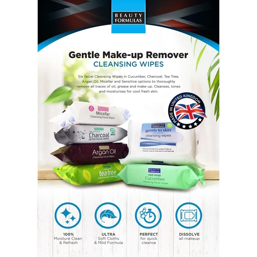 Cucumber Cleansing Facial Wipes 30's image