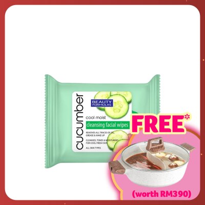 BEAUTY FORMULAS Cucumber Cleansing Facial Wipes 30's