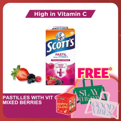SCOTT'S Vitamin C Pastilles Mixed Berries 50S For Kids