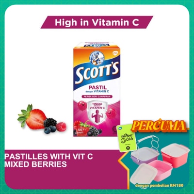 SCOTT'S - Vitamin C Pastilles Mixed Berries 50S For Kids