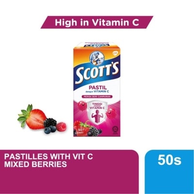 SCOTT'S Vitamin C Pastilles Mixed Berries 50S For Kids