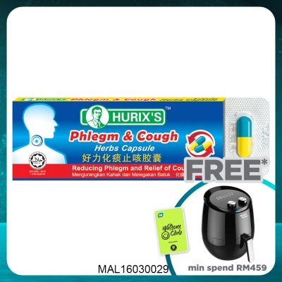 HURIX'S Phlegm & Cough Capsule 6's