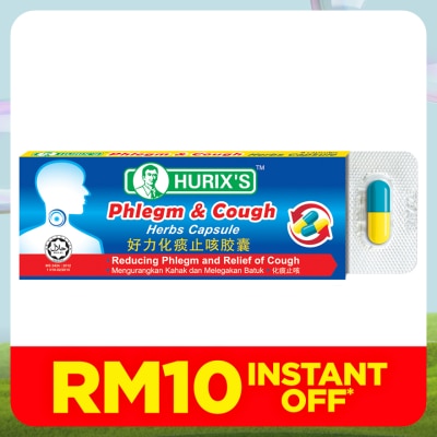 HURIX'S Phlegm & Cough Capsule 6's