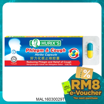 HURIX'S Phlegm & Cough Capsule 6's