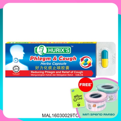 HURIX'S Phlegm & Cough Capsule 6's