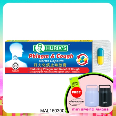 HURIX'S - Phlegm & Cough Capsule 6's