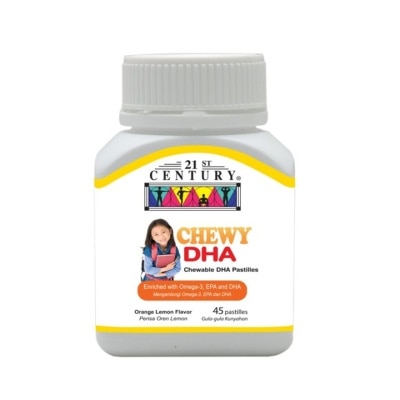 21ST CENTURY Chewy DHA Orange Lemon Flavors 45s