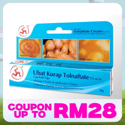 3LEGS TOLNAFTATE CREAM 10G (ANTI-FUNGAL)