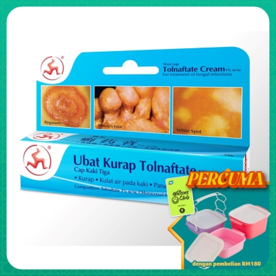 3LEGS - TOLNAFTATE CREAM 10G (ANTI-FUNGAL)