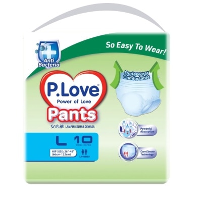 P.LOVE Standard Pants Adult Diapers L 10S