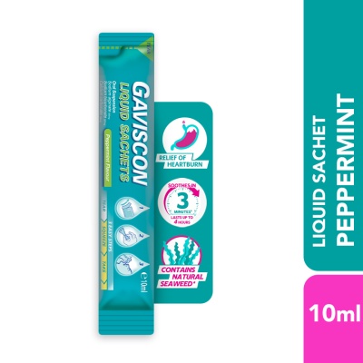 GAVISCON Heartburn & Indigestion Relief Peppermint Sachet 10ml image