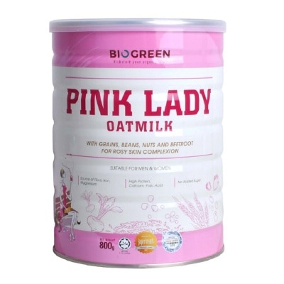 BIOGREEN Pink Lady OatMilk 800g (With Grains, Beans, Nuts, and Beetroot for Rosy Skin Complexion)