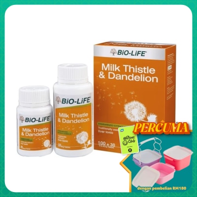 BIO-LIFE - Milk Thistle & Dandelion 100's+30's