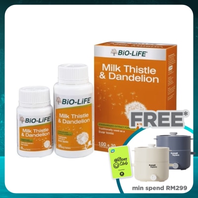BIO-LIFE Milk Thistle & Dandelion 100's+30's