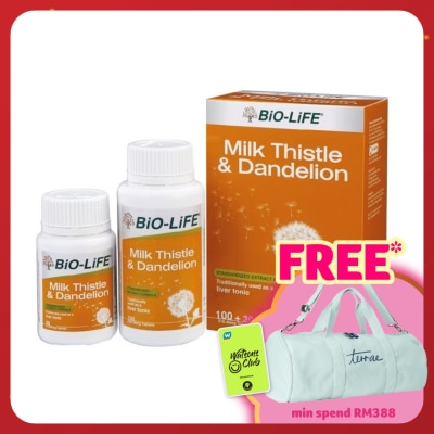 BIO-LIFE Milk Thistle & Dandelion 100's+30's