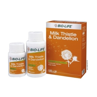 BIO-LIFE Milk Thistle & Dandelion 100's+30's