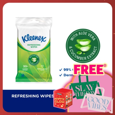 KLEENEX Hand & Face Aloe Wipes 10's x 3