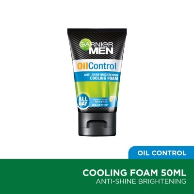 GARNIER MEN Oil Control Anti-Shine Brightening Cooling Foam 50ml